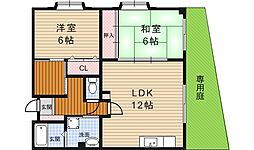 ビーナスムーン 2LDKの間取図画像