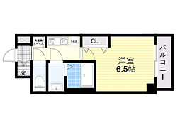 アルティザ江坂 1Kの間取図画像