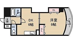フォルム東三国 1DKの間取図画像