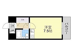 PIER40 ワンルームの間取図画像