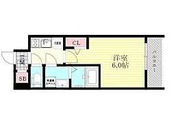 エスリード新大阪グランゲートSOUTH 1Kの間取図画像