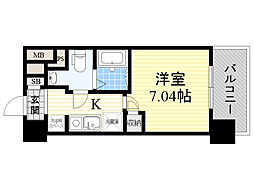 ドゥーエ江坂3 1Kの間取図画像