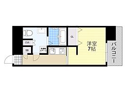 CASSIA　TSUKAMOTO 5階1Kの間取り