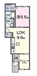 エターナリア 1LDKの間取図画像