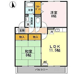 サン・ジュリアン 2LDKの間取図画像