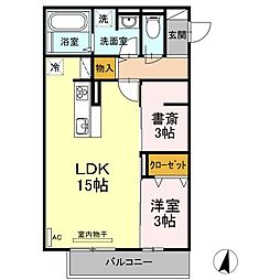 プレジール手城 1SLDKの間取図画像