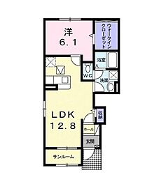 メゾン・ド・オーブ 1LDKの間取図画像
