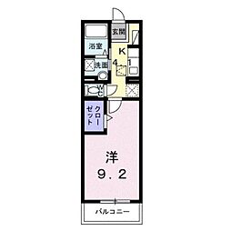 シャロル東福山 1Kの間取図画像
