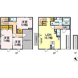 ハイムN&N 3LDKの間取図画像