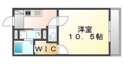 グレース光南 1Kの間取図画像