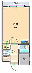 メゾン西深津 ワンルームの間取図画像