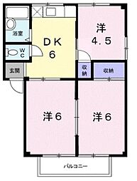 シティハイツエレガントA 3DKの間取図画像