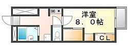 レオパレスソフィア 1Kの間取図画像