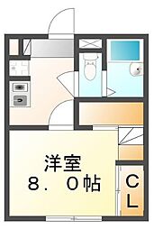 レオパレスコスモ 1Kの間取図画像