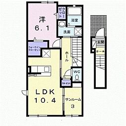 リールポルテ 1SLDKの間取図画像