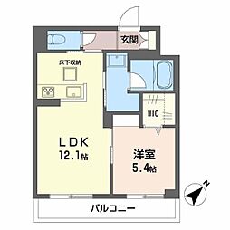 プティ・サーブル 1LDKの間取図画像