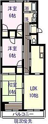 ハイツタウン 3LDKの間取図画像