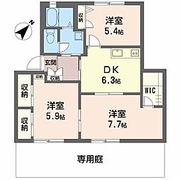 メゾンラフィネB 3DKの間取図画像