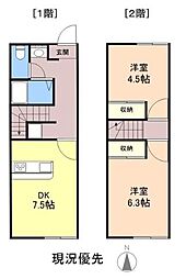 カーサあじさい 2DKの間取図画像