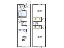 レオパレスアウローラ 2DKの間取図画像