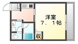 Maisondequatre3 1Kの間取図画像