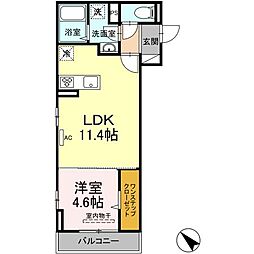 ヴィラ・シトラスオキノガミ1 1LDKの間取図画像
