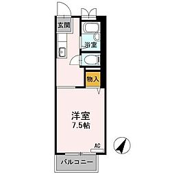 プレッソ ワンルームの間取図画像