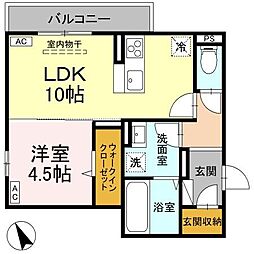 D-residence東川口N 1LDKの間取図画像