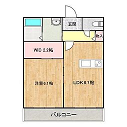 ラインズ 1LDKの間取図画像
