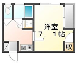 大福マンション三吉 1Kの間取図画像