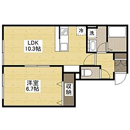 ソフィアアネックス 1LDKの間取図画像