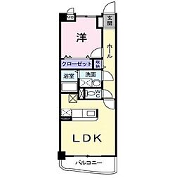 メゾン　アウローラ 1階1LDKの間取り