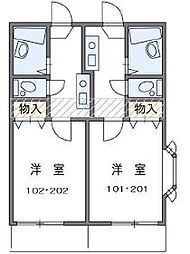 レインボー引野町 1階1SKの間取り