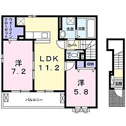 アルデーア2 2LDKの間取図画像