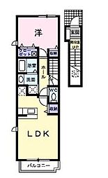 グランデパラッツオ2 1LDKの間取図画像