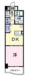 ドミール蔵王 1DKの間取図画像