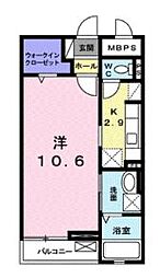 アイ曙 1Kの間取図画像