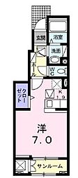 アクシアAXA 1Kの間取図画像