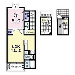 セレステ 1LDKの間取図画像