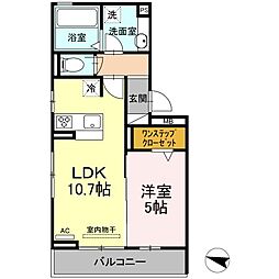 エクセール2 1LDKの間取図画像