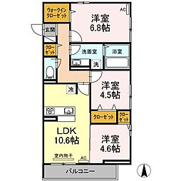 GTR手城 3LDKの間取図画像