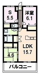 ポレスター東尾道駅前 3LDKの間取図画像