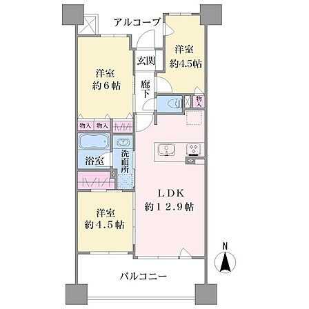 3LDK 間取り
