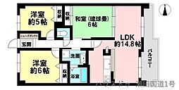 ヴィルヌーブ大津膳所 3LDKの間取図画像