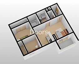 JR山陽本線 庭瀬駅 徒歩5分の賃貸アパート 3階2LDKのリビング/ダイニング