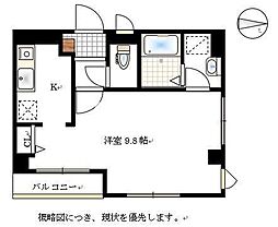 JR山陽本線 岡山駅 徒歩18分の賃貸マンション 7階1Kの間取り