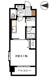 ヒルズ・K2東中央町 1Kの間取図画像