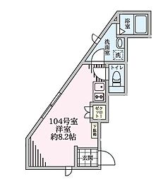 グランサージュII ワンルームの間取図画像