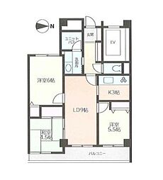 コーシンハイム一ツ橋学園 3LDKの間取図画像
