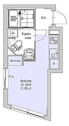 EXAM駒場東大前 1Kの間取図画像